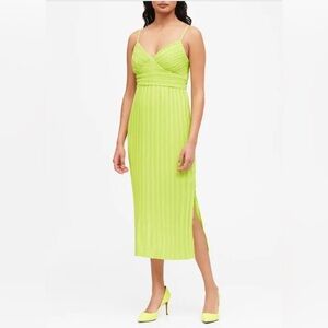 Banana Republic Plisse V-Neck Accordion Pleated Dress